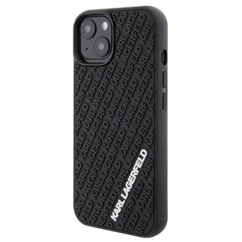 Buy Karl Lagerfeld KLHCP15S3DMKRLK Apple iPhone 15 hardcase 3D Rubber Multi Logo black - KLD1659 - {ean13} - Home Screen Store Europe