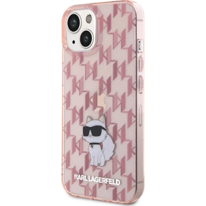 Etui Karl Lagerfeld KLHCP15SHNCMKLP Apple iPhone 15 hardcase Monogram Choupette różowy/pink