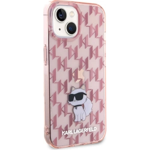 Etui Karl Lagerfeld KLHCP15SHNCMKLP Apple iPhone 15 hardcase Monogram Choupette różowy/pink
