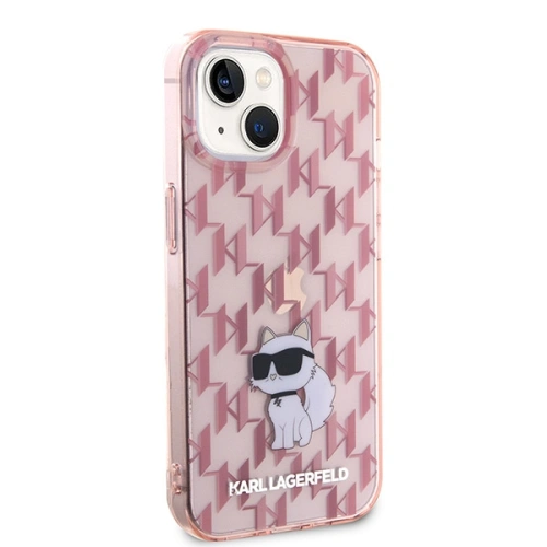 Kup Etui Karl Lagerfeld KLHCP15SHNCMKLP Apple iPhone 15 hardcase Monogram Choupette różowy/pink - KLD1660 - {ean13} - Sklep Home Screen