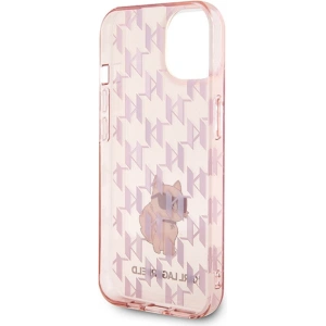 Etui Karl Lagerfeld KLHCP15SHNCMKLP Apple iPhone 15 hardcase Monogram Choupette różowy/pink