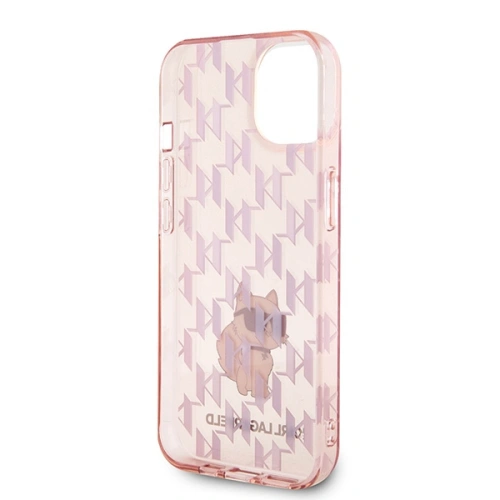 Kup Karl Lagerfeld Apple Carcasă KLHCP15SHNCMKLP iPhone 15 carcasă tare Monogram Choupette roz / roz - KLD1660 - {ean13} - Sklep Home Screen