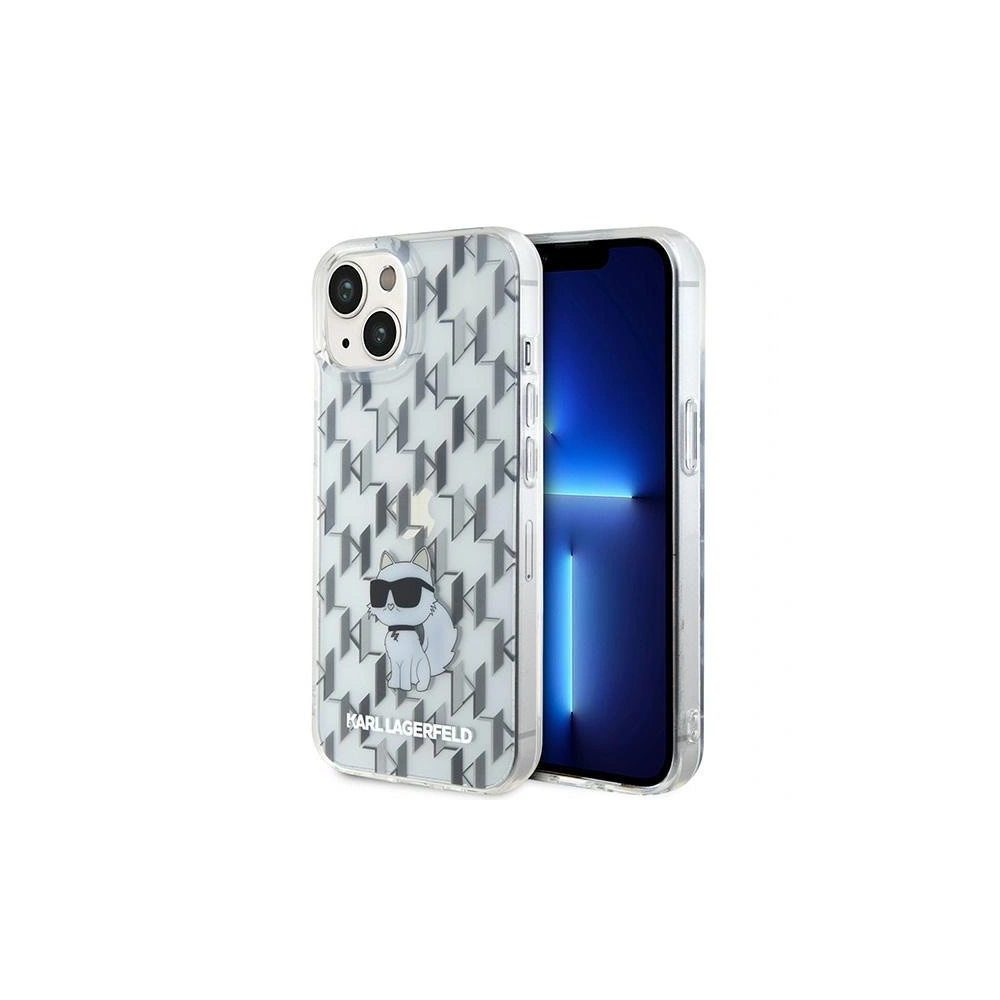 Etui Karl Lagerfeld KLHCP15SHNCMKLT Apple iPhone 15 hardcase Monogram Choupette transparent
