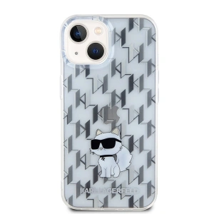 Etui Karl Lagerfeld KLHCP15SHNCMKLT Apple iPhone 15 hardcase Monogram Choupette transparent