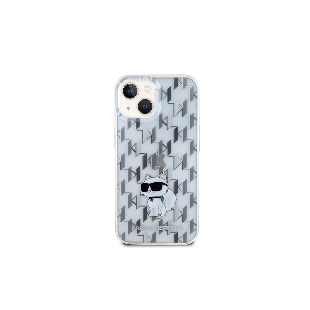 Etui Karl Lagerfeld KLHCP15SHNCMKLT Apple iPhone 15 hardcase Monogram Choupette transparent