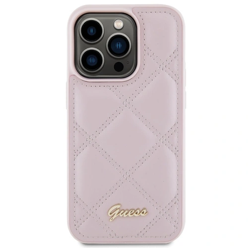 Kup Etui Guess GUHCP15LPSQSQSP Apple iPhone 15 Pro hardcase Quilted Metal Logo růžový/pink - GUE2825 - {ean13} - Sklep Home Screen