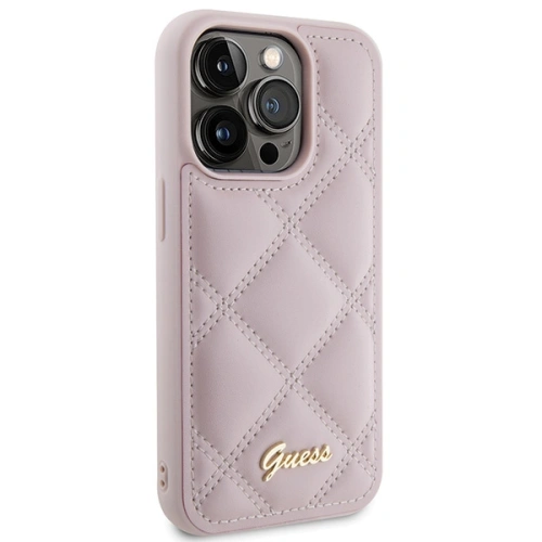 Kup Etui Guess GUHCP15LPSQSQSP Apple iPhone 15 Pro hardcase Quilted Metal Logo růžový/pink - GUE2825 - {ean13} - Sklep Home Screen
