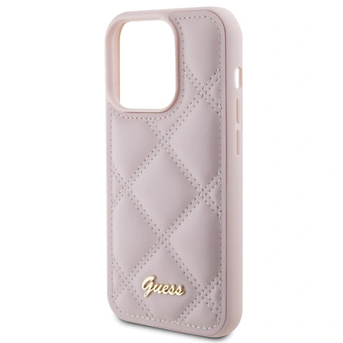 Kup Etui Guess GUHCP15LPSQSQSP Apple iPhone 15 Pro hardcase Quilted Metal Logo růžový/pink - GUE2825 - {ean13} - Sklep Home Screen