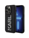 Karl Lagerfeld KLHCP15X3DMBKCK Apple iPhone 15 Pro Max hardcase 3D Rubber Glitter Logo black