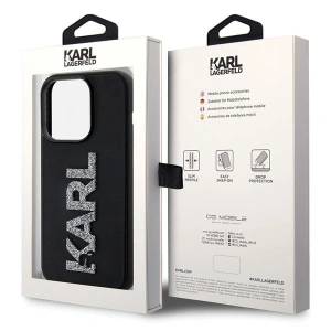 Kup Case Karl Lagerfeld KLHCP15X3DMBKCK Apple iPhone 15 Pro Max Hardcase 3D Gummi Glitzer Logo schwarz/black - KLD1665 - {ean13} - Sklep Home Screen