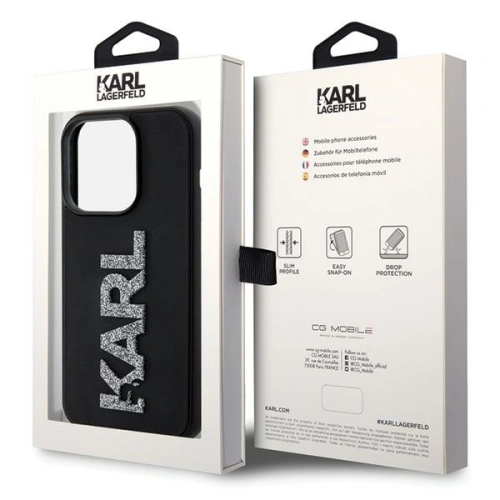 Kup Etui Karl Lagerfeld KLHCP15X3DMBKCK Apple iPhone 15 Pro Max hardcase 3D Rubber Glitter Logo černý/black - KLD1665 - {ean13} - Sklep Home Screen