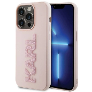 Kup Etui Karl Lagerfeld KLHCP15X3DMBKCP Apple iPhone 15 Pro Max hardcase 3D Rubber Glitter Logo różowy/pink - KLD1666 - {ean13} - Sklep Home Screen