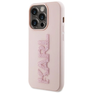 Buy Karl Lagerfeld KLHCP15X3DMBKCP Apple iPhone 15 Pro Max hardcase 3D Rubber Glitter Logo pink - KLD1666 - {ean13} - Home Screen Store Europe