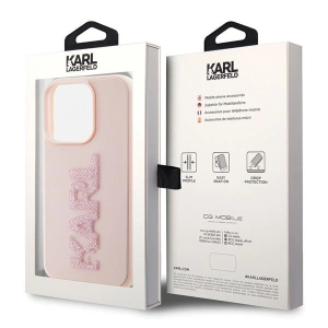 Kup Etui Karl Lagerfeld KLHCP15X3DMBKCP Apple iPhone 15 Pro Max hardcase 3D Rubber Glitter Logo różowy/pink - KLD1666 - {ean13} - Sklep Home Screen