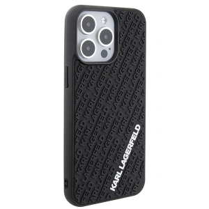 Buy Karl Lagerfeld KLHCP15X3DMKRLK Apple iPhone 15 Pro Max hardcase 3D Rubber Multi Logo black - KLD1667 - {ean13} - Home Screen Store Europe