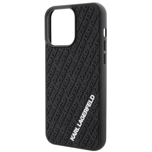 Buy Karl Lagerfeld KLHCP15X3DMKRLK Apple iPhone 15 Pro Max hardcase 3D Rubber Multi Logo black - KLD1667 - {ean13} - Home Screen Store Europe