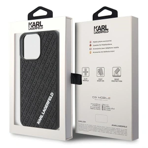 Buy Karl Lagerfeld KLHCP15X3DMKRLK Apple iPhone 15 Pro Max hardcase 3D Rubber Multi Logo black - KLD1667 - {ean13} - Home Screen Store Europe
