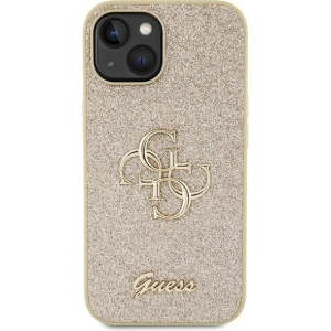 Etui Guess GUHCP15MHG4SGD Apple iPhone 15 Plus / 14 Plus hardcase Glitter Script Big 4G złoty/gold