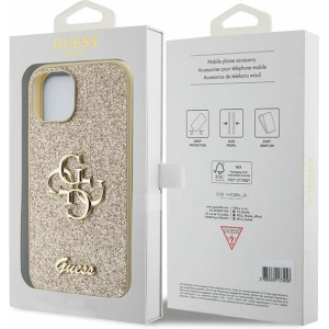 Etui Guess GUHCP15MHG4SGD Apple iPhone 15 Plus / 14 Plus hardcase Glitter Script Big 4G złoty/gold