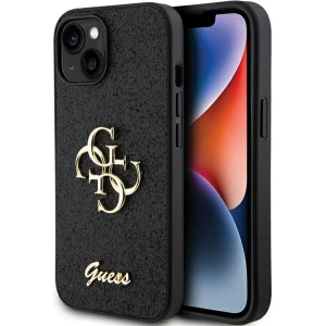 Etui Guess GUHCP15MHG4SGK Apple iPhone 15 Plus / 14 Plus hardcase Glitter Script Big 4G czarny/black