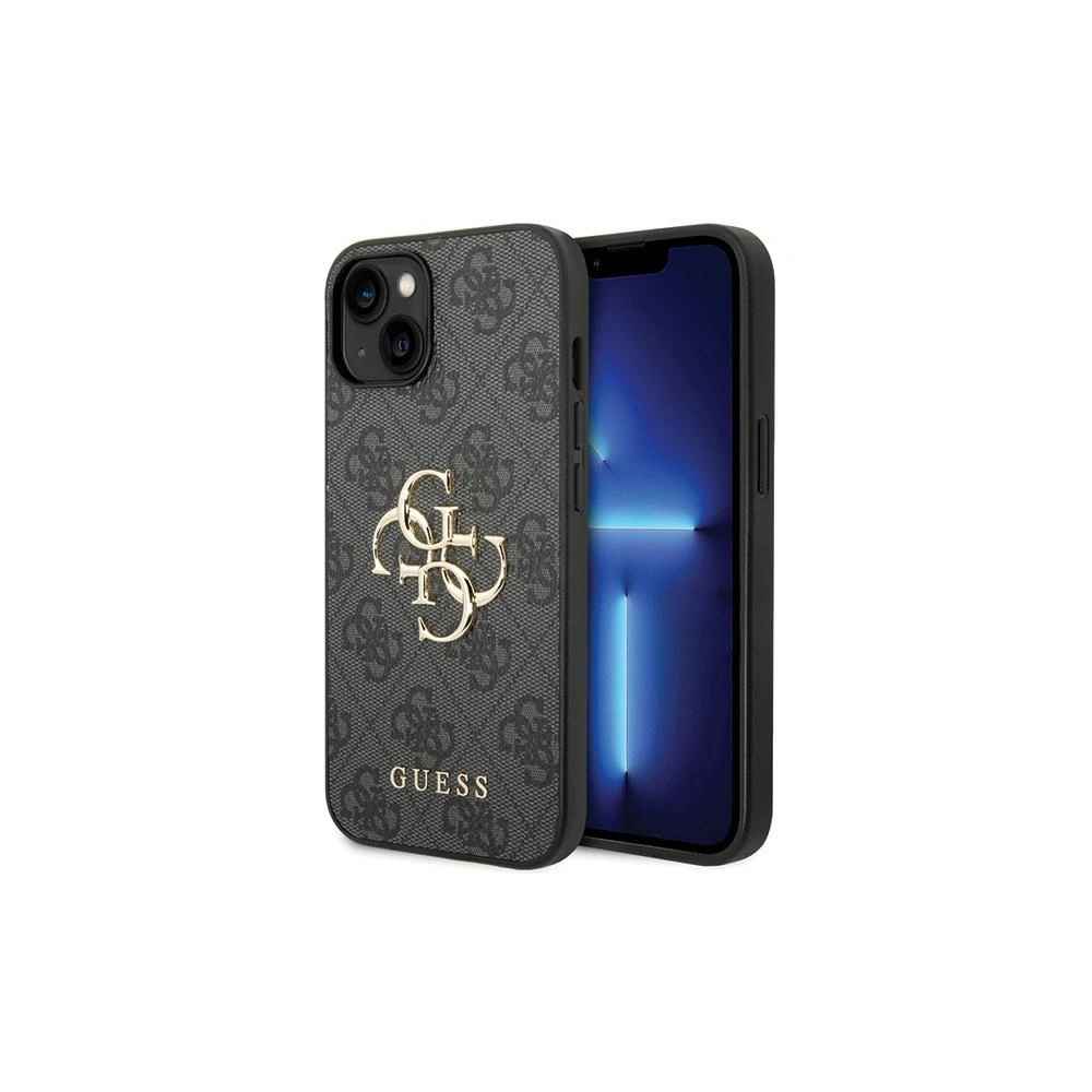 Etui Guess GUHCP15S4GMGGR Apple iPhone 15 hardcase 4G Big Metal Logo szary/grey