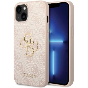 Etui Guess GUHCP15S4GMGPI Apple iPhone 15 hardcase 4G Big Metal Logo różowy/pink
