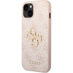 Etui Guess GUHCP15S4GMGPI Apple iPhone 15 hardcase 4G Big Metal Logo różowy/pink