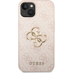 Etui Guess GUHCP15S4GMGPI Apple iPhone 15 hardcase 4G Big Metal Logo różowy/pink
