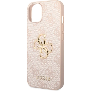 Etui Guess GUHCP15S4GMGPI Apple iPhone 15 hardcase 4G Big Metal Logo różowy/pink