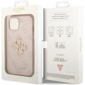 Etui Guess GUHCP15S4GMGPI Apple iPhone 15 hardcase 4G Big Metal Logo różowy/pink