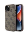 Case Guess GUHCP15SG4GFBR Apple iPhone 15 Hartschale 4G Metall Gold Logo braun/brown