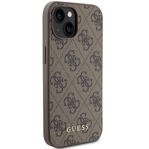Kup Etui Guess GUHCP15SG4GFBR Apple iPhone 15 hard case 4G Metal Gold Logo brązowy/brown - GUE2834 - {ean13} - Sklep Home Screen