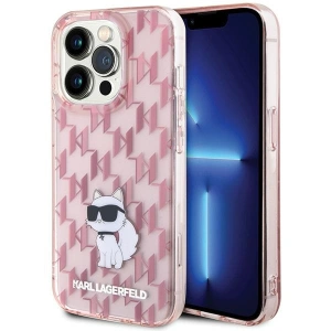 Buy Karl Lagerfeld KLHCP15XHNCMKLP Apple iPhone 15 Pro Max hardcase Monogram Choupette pink - KLD1668 - {ean13} - Home Screen Store Europe