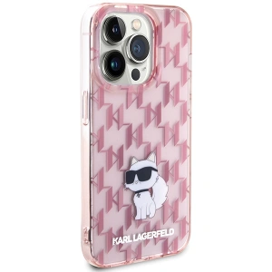 Buy Karl Lagerfeld KLHCP15XHNCMKLP Apple iPhone 15 Pro Max hardcase Monogram Choupette pink - KLD1668 - {ean13} - Home Screen Store Europe