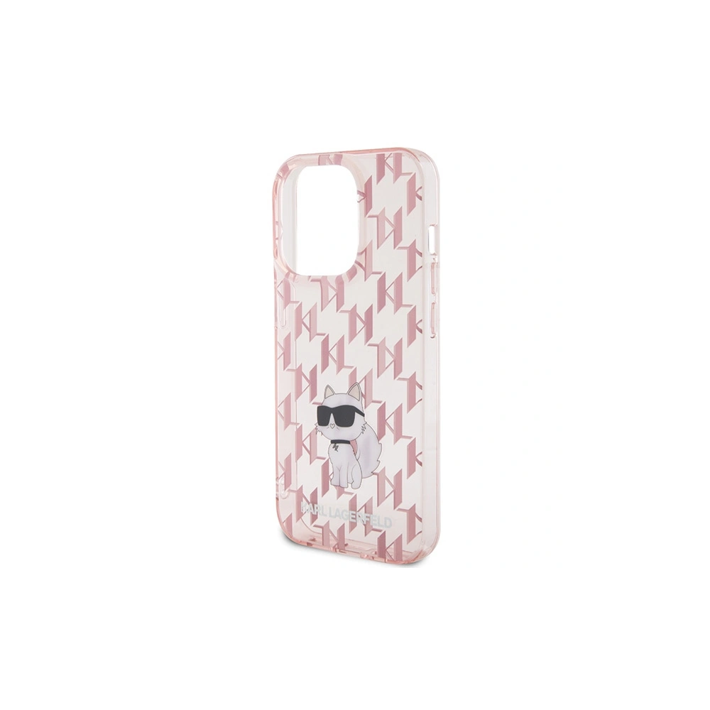 Etui Karl Lagerfeld KLHCP15XHNCMKLP Apple iPhone 15 Pro Max hardcase Monogram Choupette różowy/pink