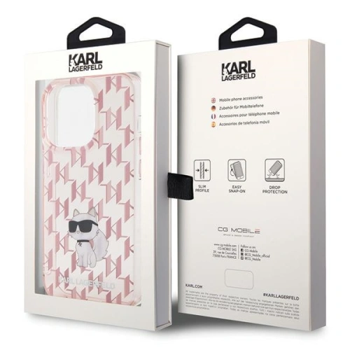 Kup Etui Karl Lagerfeld KLHCP15XHNCMKLP Apple iPhone 15 Pro Max hardcase Monogram Choupette růžový/pink - KLD1668 - {ean13} - Sklep Home Screen