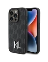 Etui Karl Lagerfeld KLHCP15XPKLPKLK Apple iPhone 15 Pro Max hardcase Leather Monogram Hot Stamp Metal Logo černý/black