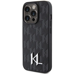 Kup Case Karl Lagerfeld KLHCP15XPKLPKLK Apple iPhone 15 Pro Max Hardcase Leder Monogram Heißpräge Metalllogo schwarz/black - KLD1671 - {ean13} - Sklep Home Screen