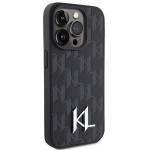 Kup Case Karl Lagerfeld KLHCP15XPKLPKLK Apple iPhone 15 Pro Max Hardcase Leder Monogram Heißpräge Metalllogo schwarz/black - KLD1671 - {ean13} - Sklep Home Screen