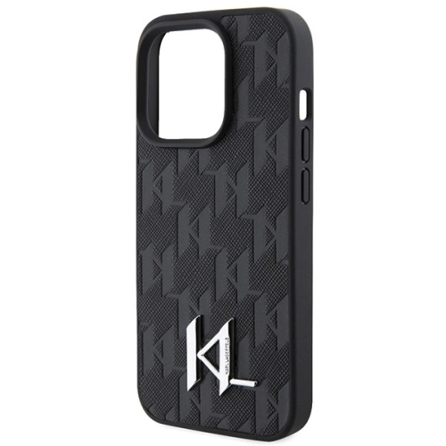 Kup Case Karl Lagerfeld KLHCP15XPKLPKLK Apple iPhone 15 Pro Max Hardcase Leder Monogram Heißpräge Metalllogo schwarz/black - KLD1671 - {ean13} - Sklep Home Screen