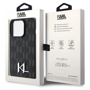 Kup Case Karl Lagerfeld KLHCP15XPKLPKLK Apple iPhone 15 Pro Max Hardcase Leder Monogram Heißpräge Metalllogo schwarz/black - KLD1671 - {ean13} - Sklep Home Screen