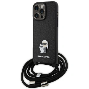 Kup Etui Karl Lagerfeld KLHCP15XSAKCPSK Apple iPhone 15 Pro Max hardcase Crossbody Saffiano Metal Pin Karl & Choupette černý/black - KLD1672 - {ean13} - Sklep Home Screen