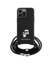 Kup Case Karl Lagerfeld KLHCP15XSAKCPSK Apple iPhone 15 Pro Max Hardcase Crossbody Saffiano Metal Pin Karl & Choupette schwarz/black - KLD1672 - {ean13} - Sklep Home Screen