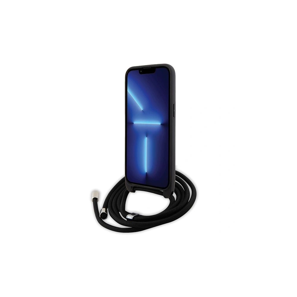 Etui Karl Lagerfeld KLHCP15XSAKCPSK Apple iPhone 15 Pro Max hardcase Crossbody Saffiano Metal Pin Karl & Choupette czarny/black