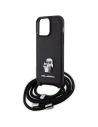 Kup Case Karl Lagerfeld KLHCP15XSAKCPSK Apple iPhone 15 Pro Max Hardcase Crossbody Saffiano Metal Pin Karl & Choupette schwarz/black - KLD1672 - {ean13} - Sklep Home Screen