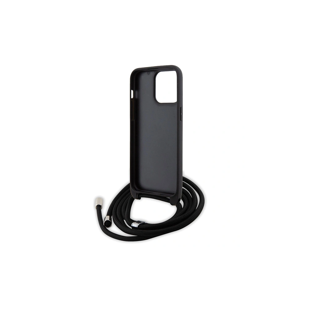 Etui Karl Lagerfeld KLHCP15XSAKCPSK Apple iPhone 15 Pro Max hardcase Crossbody Saffiano Metal Pin Karl & Choupette czarny/black