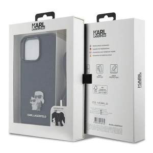 Buy Karl Lagerfeld KLHCP15XSAKCPSK Apple iPhone 15 Pro Max hardcase Crossbody Saffiano Metal Pin Karl & Choupette black - KLD1672 - {ean13} - Home Screen Store Europe