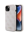 Etui Guess GUHCP15SG4GFPI Apple iPhone 15 kemény tok 4G Fém Arany Logó rózsaszín/pink