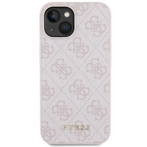 Etui Guess GUHCP15SG4GFPI Apple iPhone 15 hard case 4G Metal Gold Logo różowy/pink