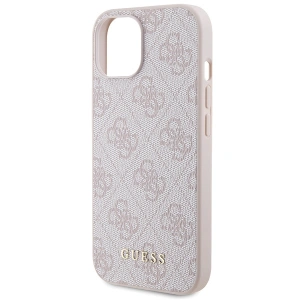 Etui Guess GUHCP15SG4GFPI Apple iPhone 15 hard case 4G Metal Gold Logo różowy/pink